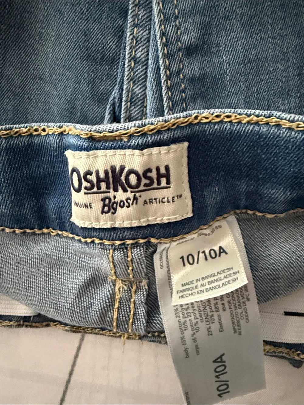 OshKosh B'gosh Dual-Tone Blue Side-Panel Jeans